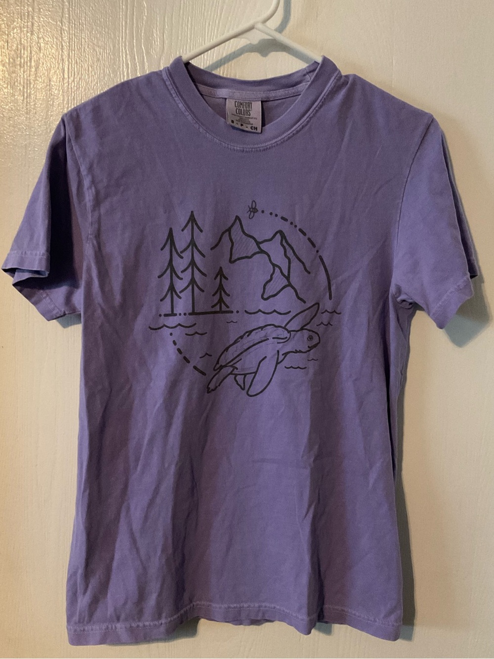 BeCause Turtle Unisex Comfort Colors Garment-Dyed Heavyweight T-shirt Violet S